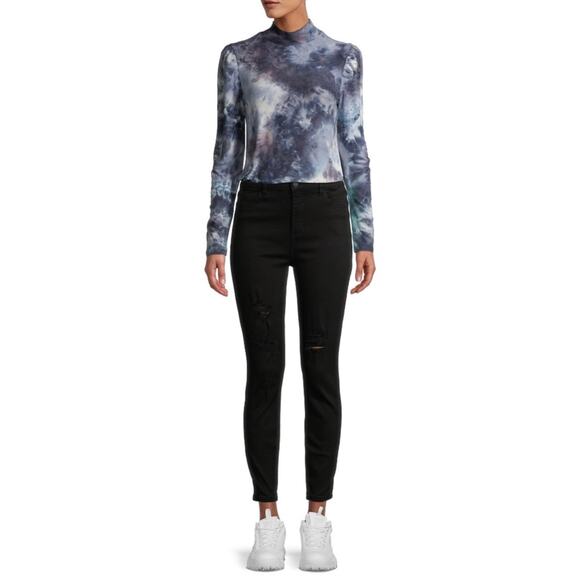 Derek Heart Blue TieDye Top Size Small - Picture 2 of 11